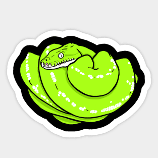 Green Tree Python Snake Sticker